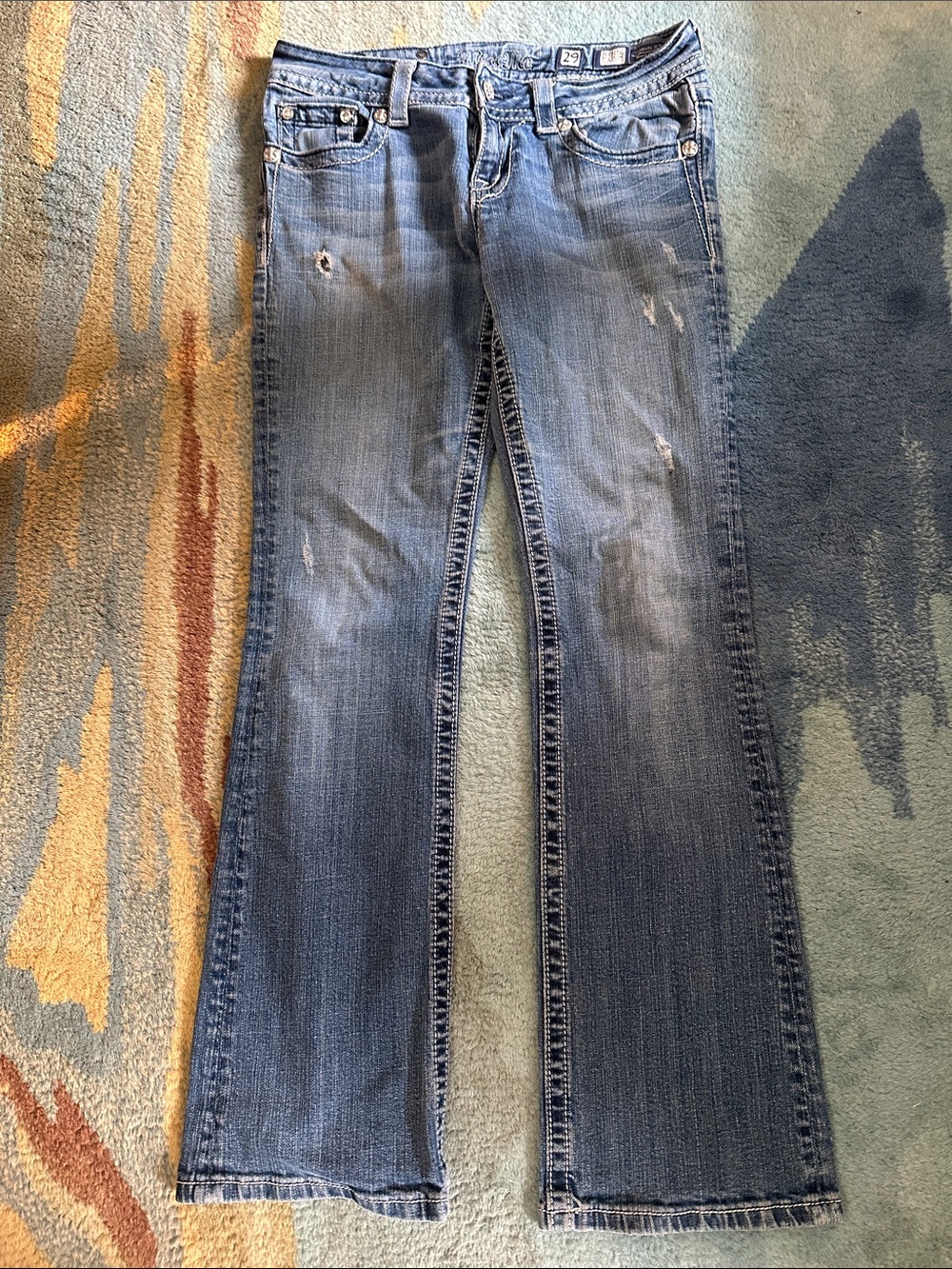 Miss Me Light Blue Boot Cut Jeans